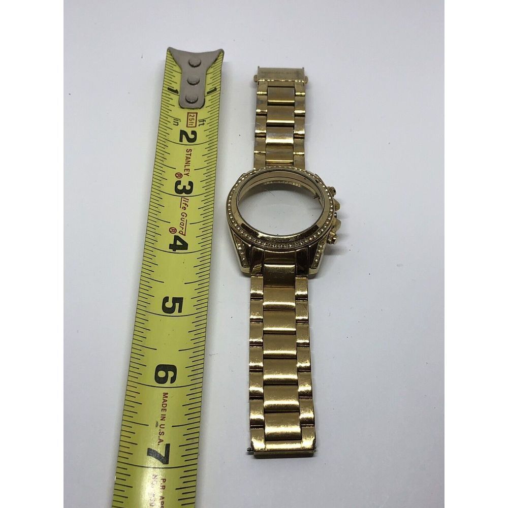 Authentic Michael Kors Watch Parts Case And Crystal Links Full Band 20mm H162